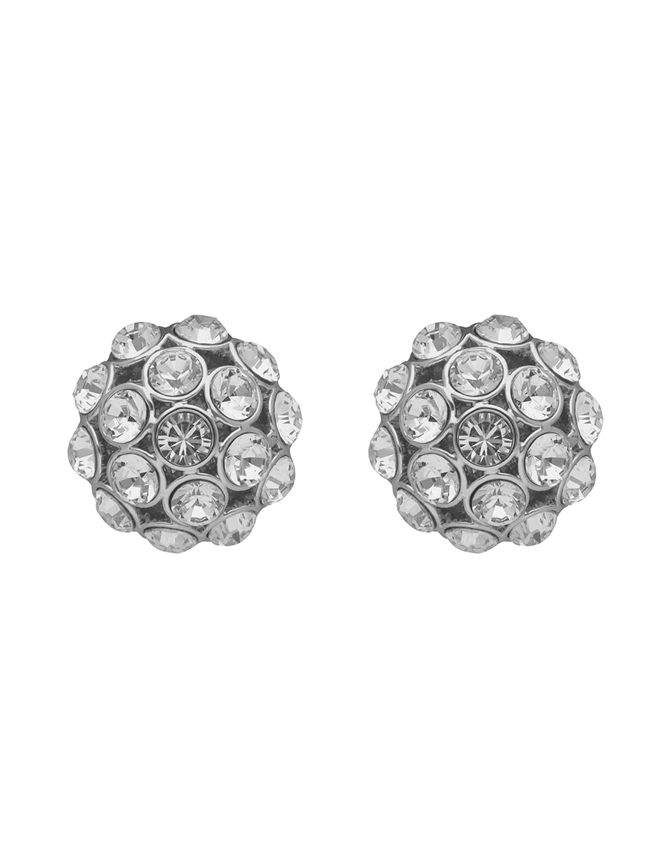 Aretes cortos Draped in diamonds con acabado Pavé Cristal