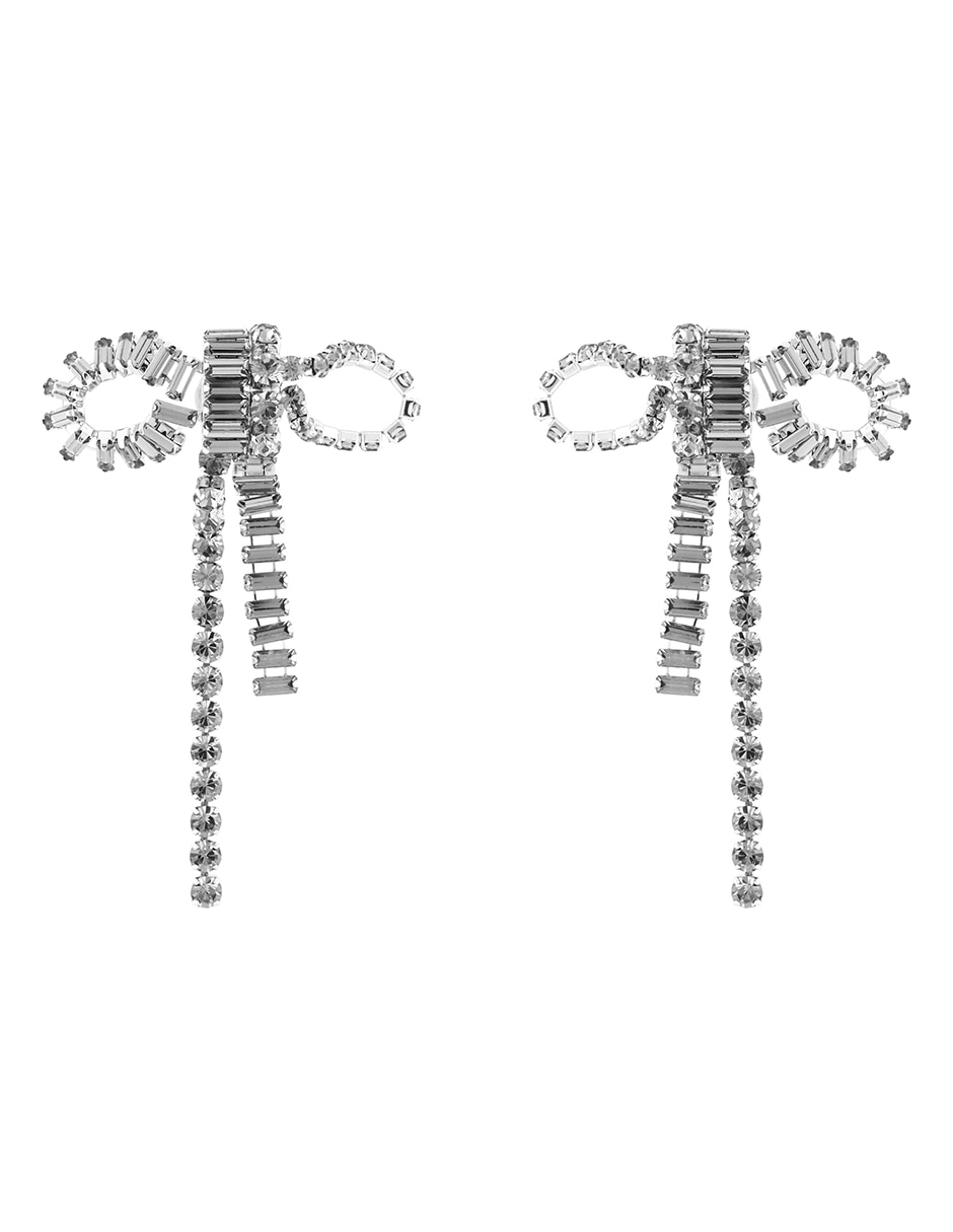 Aretes de moño Crystalized Coquette con acabado brillante cristal 2
