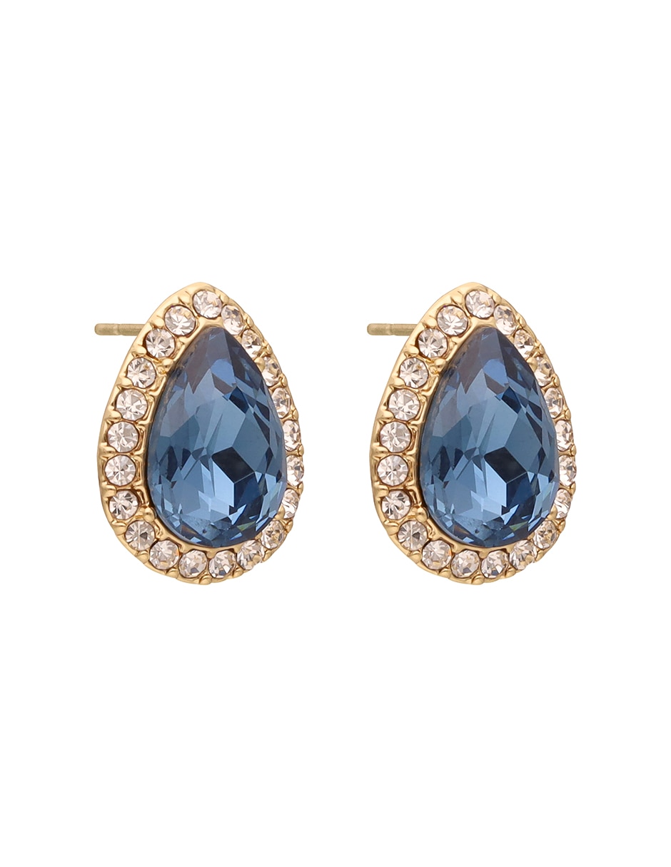 Aretes ovalados Garden Of Elegance con acabado brillante cristal Aretes ovalados Garden Of Elegance con acabado brillante cristal