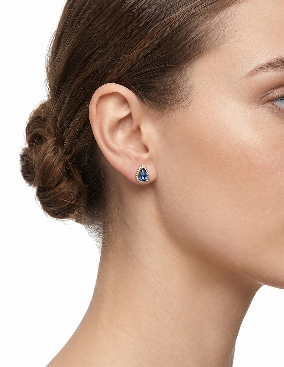 Aretes ovalados Garden Of Elegance con acabado brillante cristal 3
