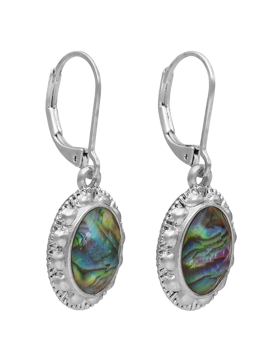 Aretes cortos ovalados Royal Blue con acabado brillante resina Aretes cortos ovalados Royal Blue con acabado brillante resina