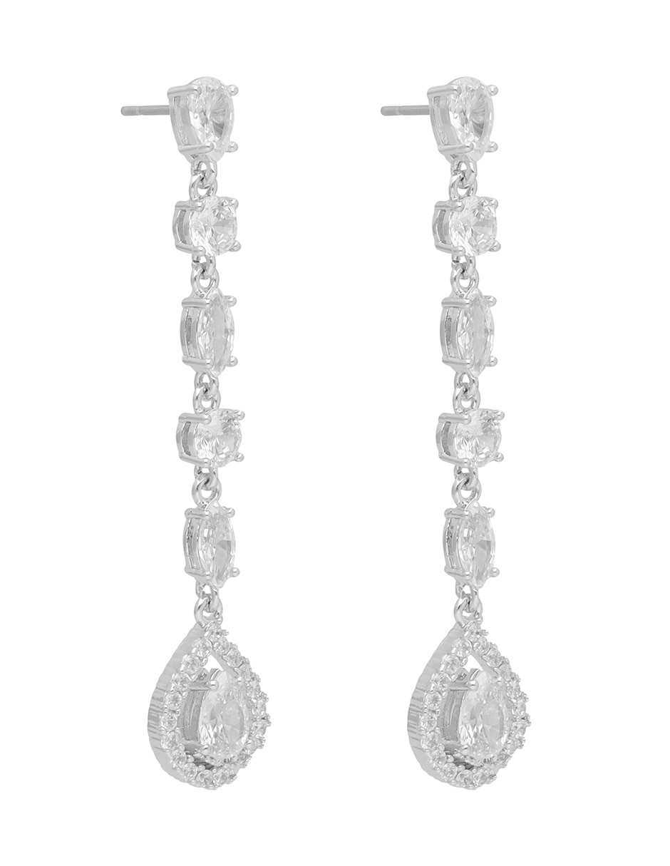 Aretes de gota She'S All Class con acabado brillante