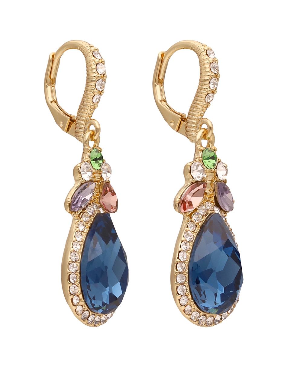 Aretes ovalados Garden Of Elegance con acabado brillante cristal Aretes ovalados Garden Of Elegance con acabado brillante cristal