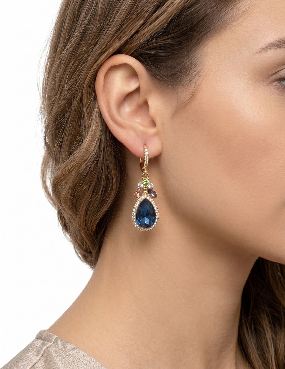 Aretes ovalados Garden Of Elegance con acabado brillante cristal 3
