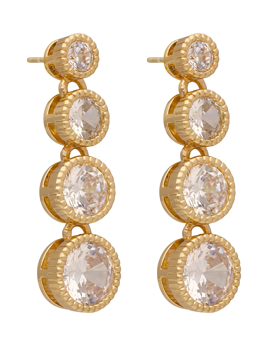 Aretes circulares Social Cz Ears con acabado pulido