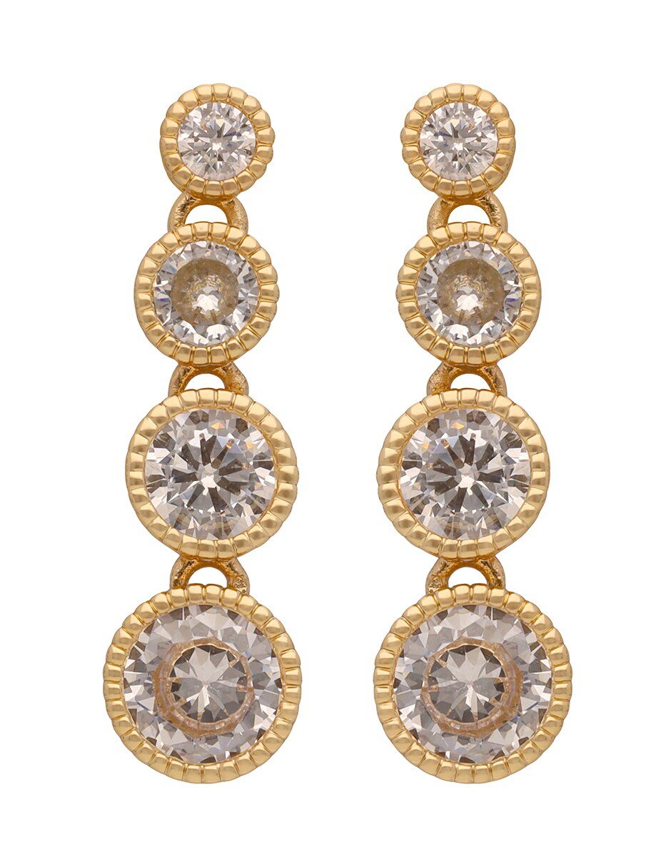 Aretes circulares Social Cz Ears con acabado pulido 3