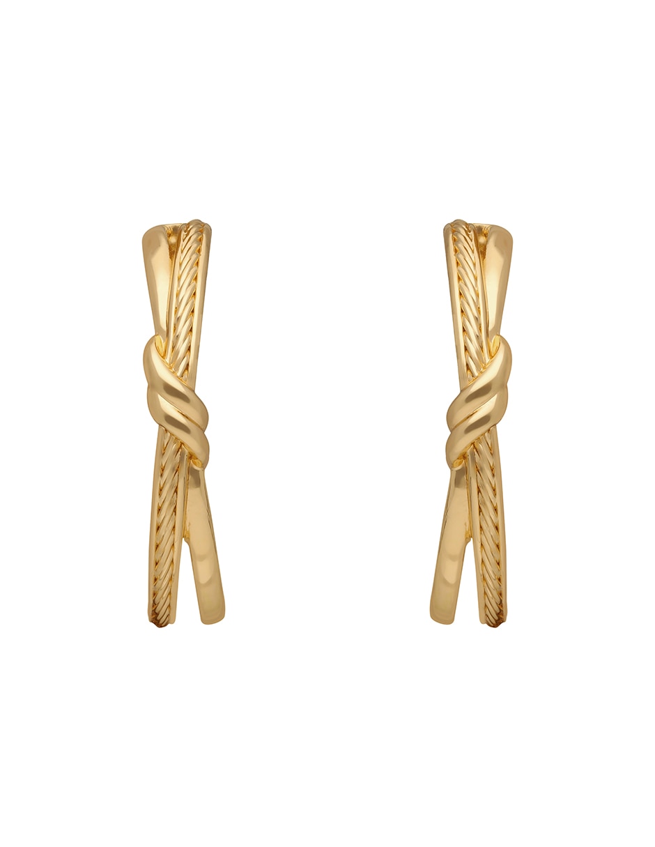 Arracadas Golden Ropes con acabado pulido 2