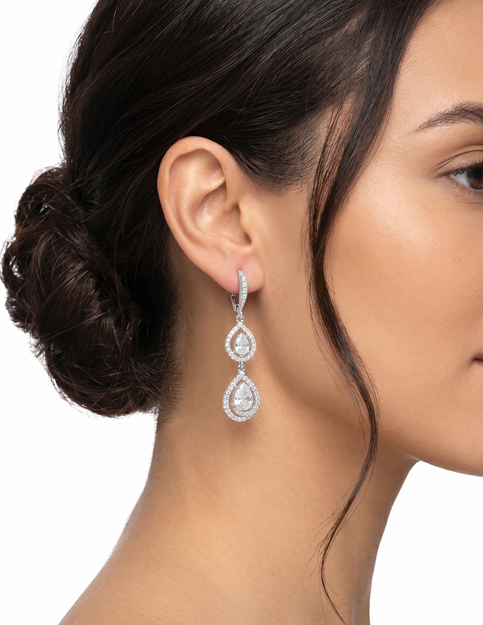Aretes de gota She'S All Class con acabado brillante 3