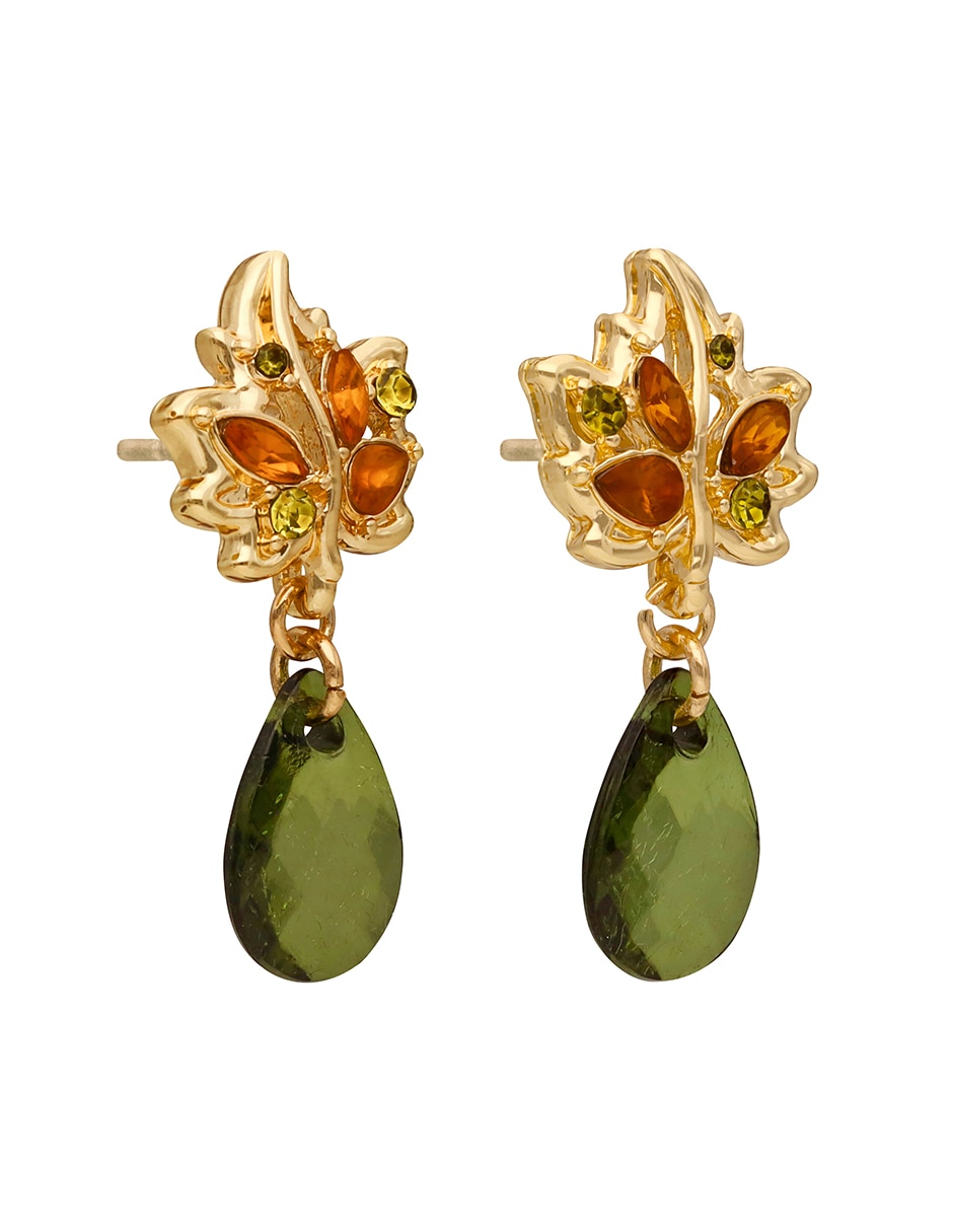 Aretes de gota Autumn Spice con acabado pulido resina Aretes de gota Autumn Spice con acabado pulido resina