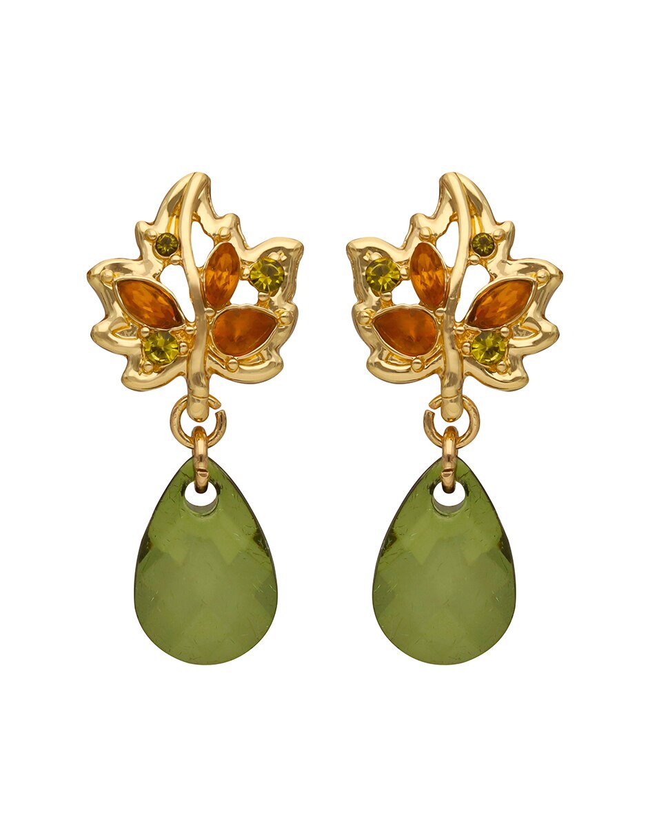 Aretes de gota Autumn Spice con acabado pulido resina 2