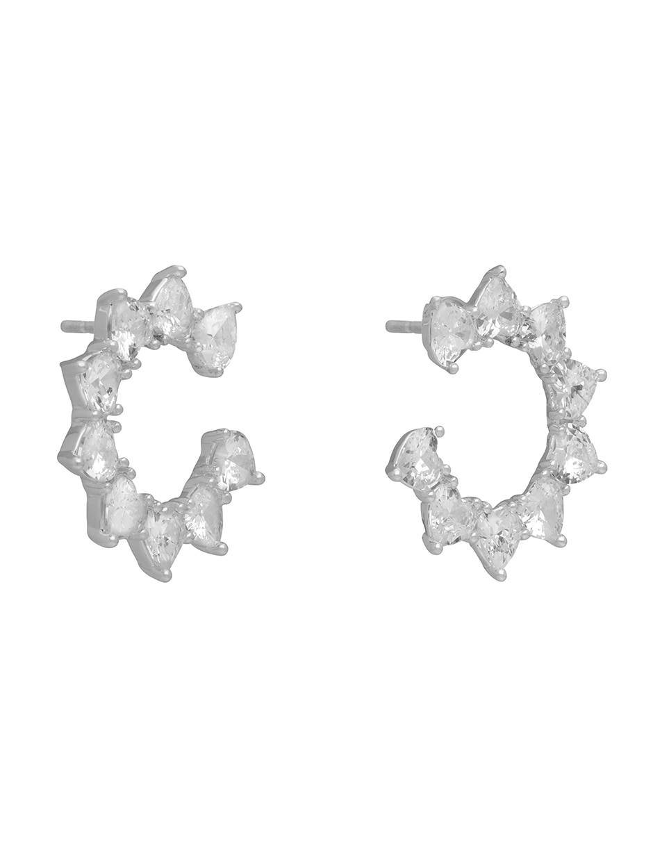 Aretes circulares Social Cz Ears con acabado pulido