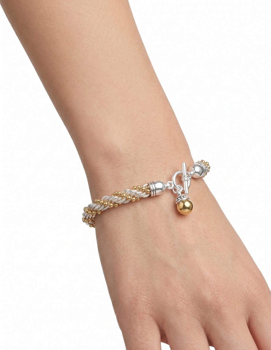 Pulsera Metal Mix con acabado pulido 3