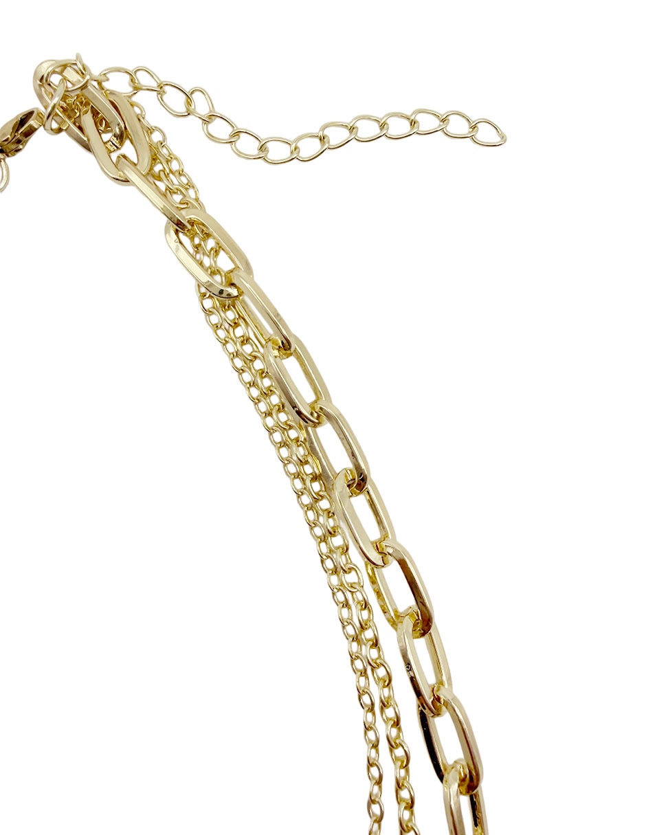 Collar con dije Cruz de oro laminado 5