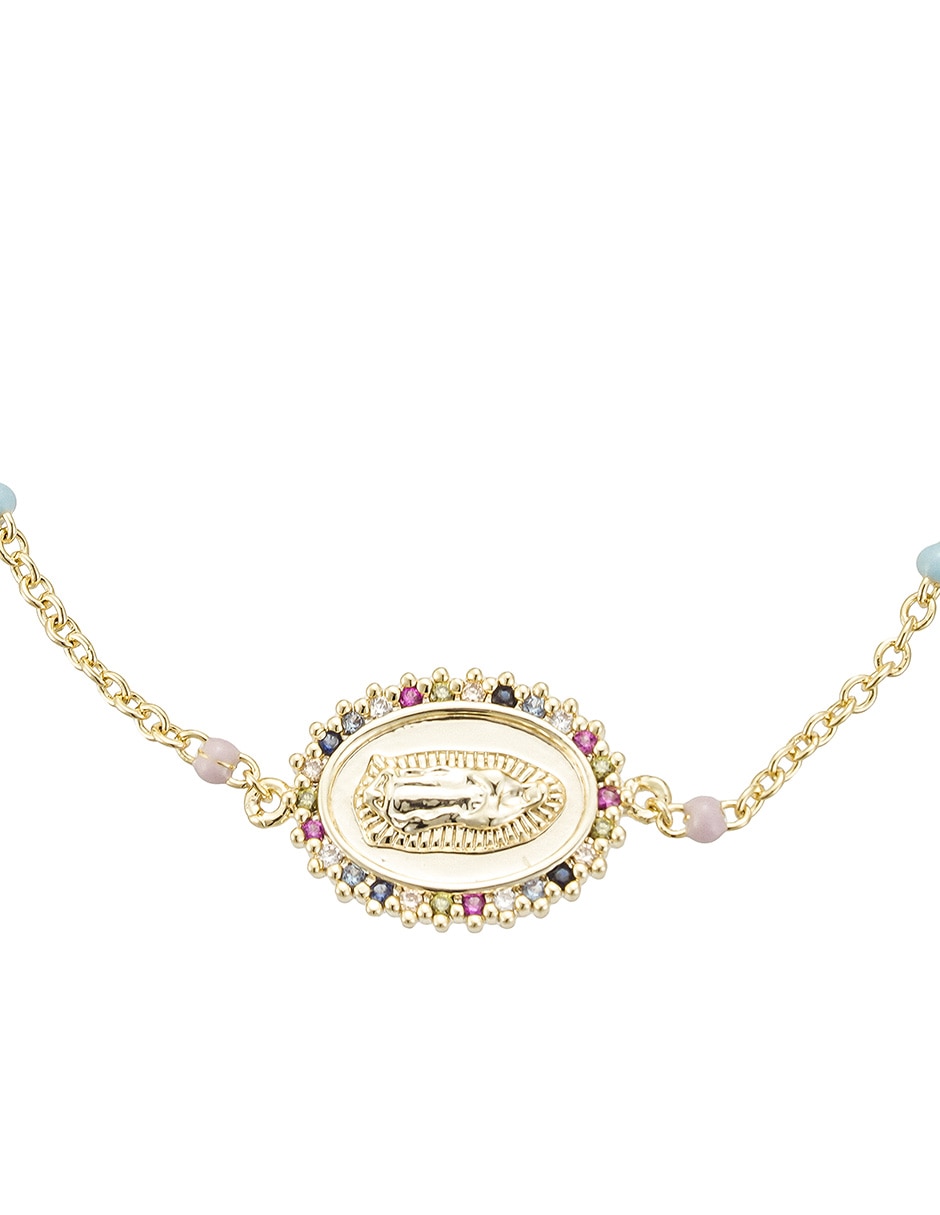 Pulsera pulsera de aleación de metal 14 k religiosos