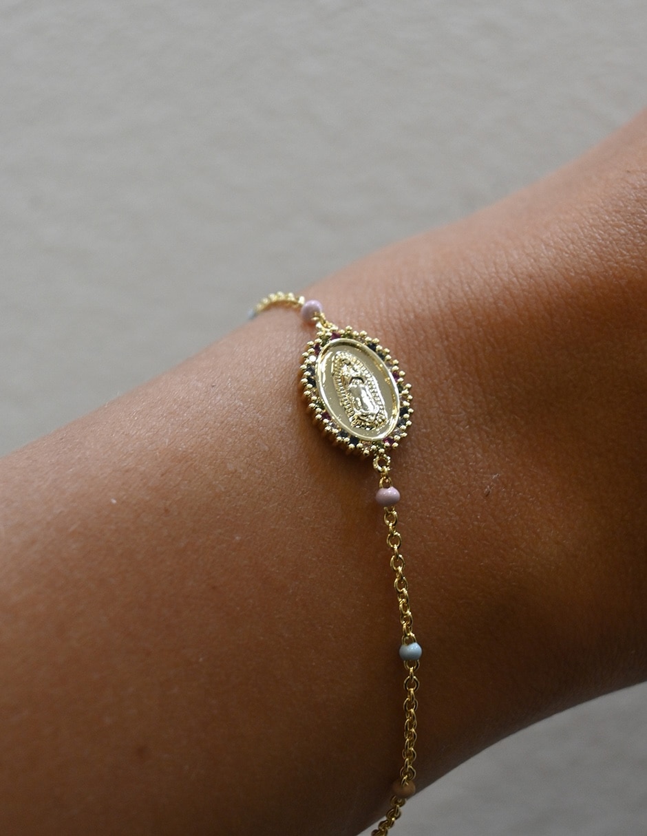 Pulsera pulsera de aleación de metal 14 k religiosos 3