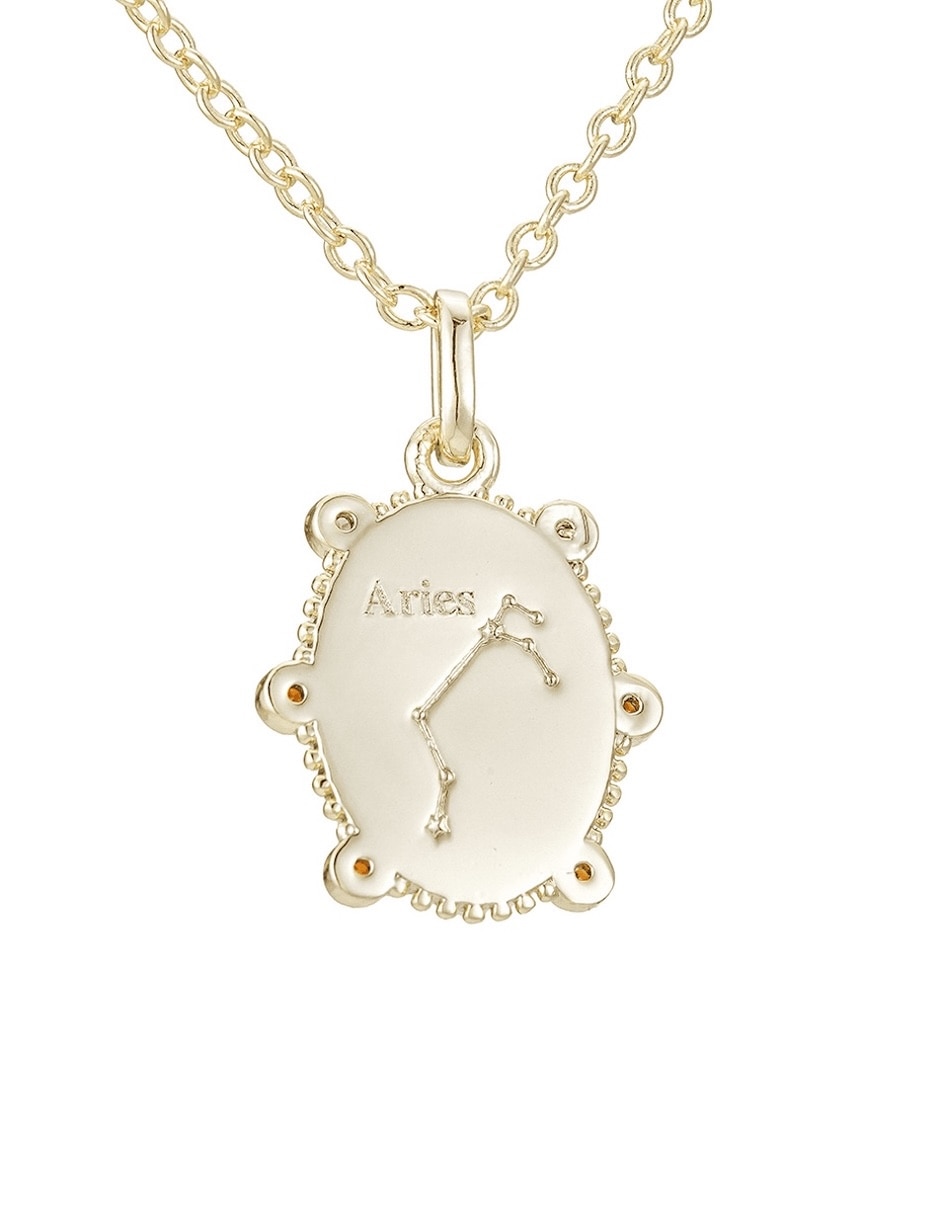 Collar ovalado zodiaco 14 k 2
