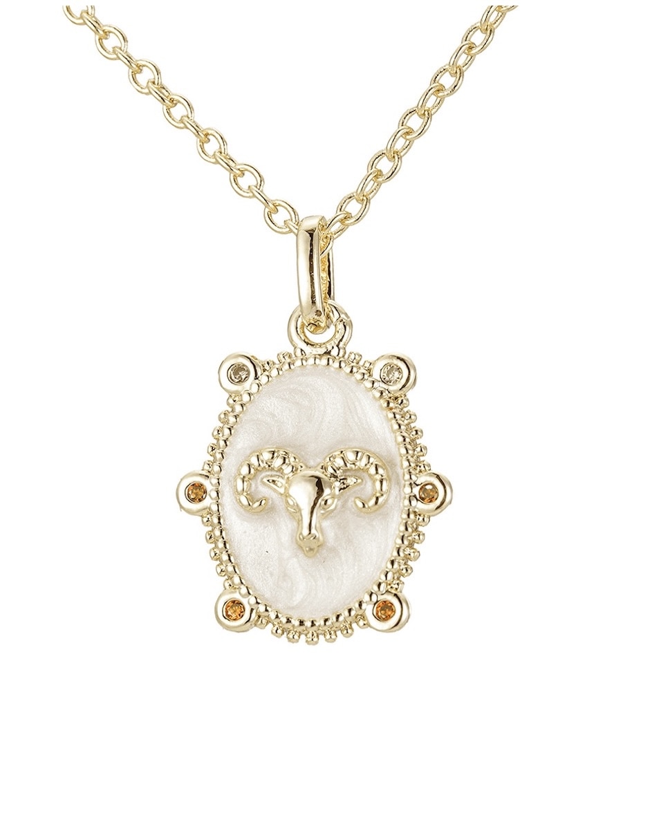 Collar ovalado zodiaco 14 k 5