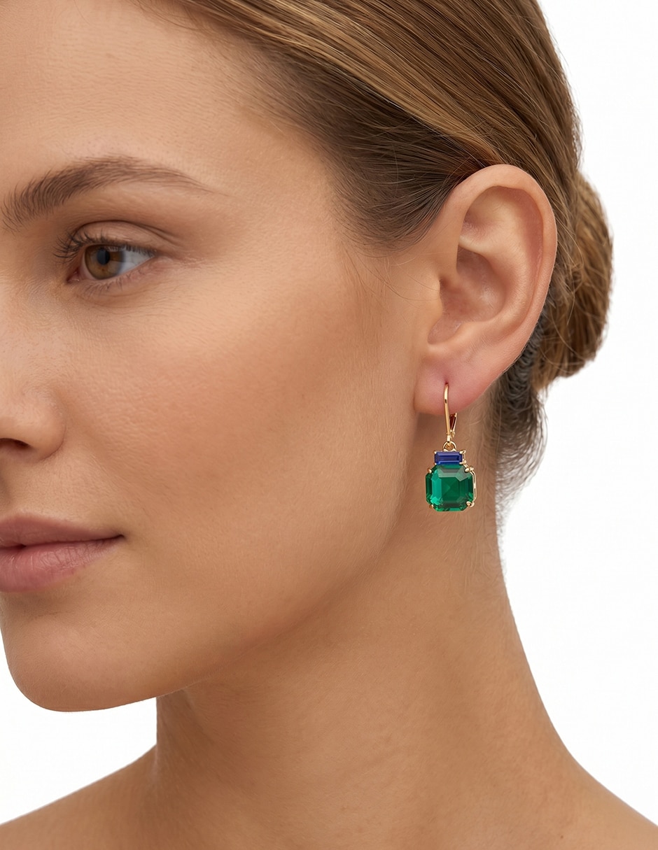 Aretes de gota Kensington F26 Recolor con acabado brillante cristal 3