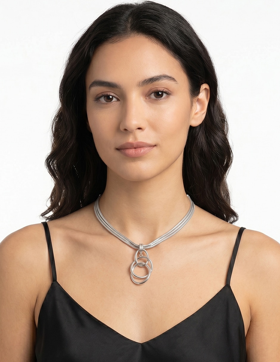 Collar entrelazado Silver Rings