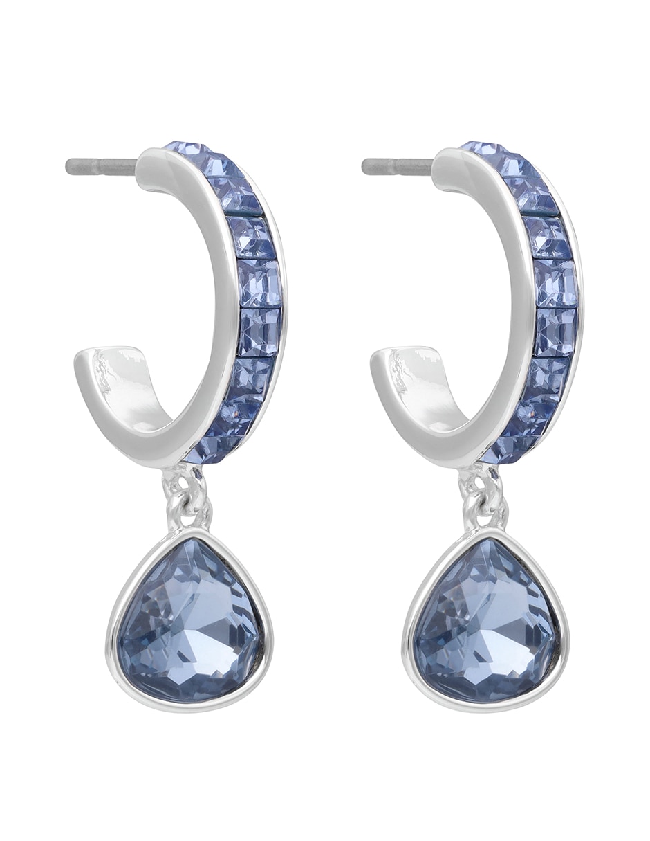 Aretes circulares Color Earring Capsule con acabado brillante cristal Aretes circulares Color Earring Capsule con acabado brillante cristal