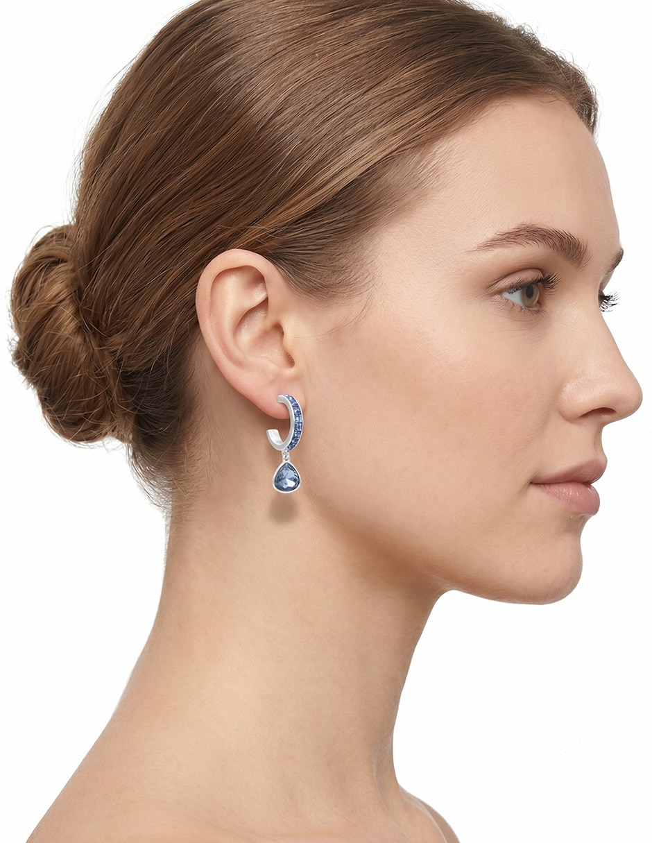 Aretes circulares Color Earring Capsule con acabado brillante cristal 2