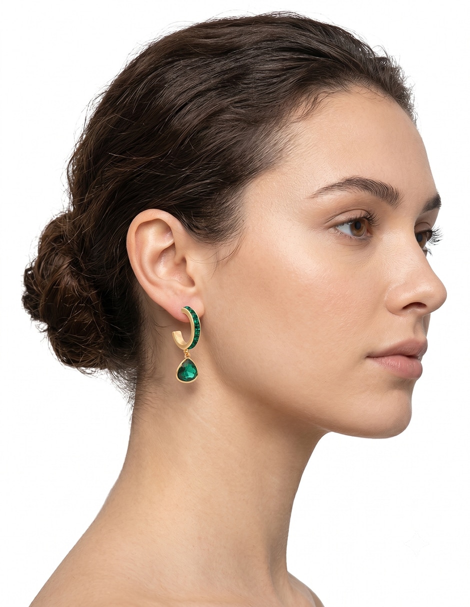 Aretes circulares Color Earring Capsule con acabado brillante cristal 3