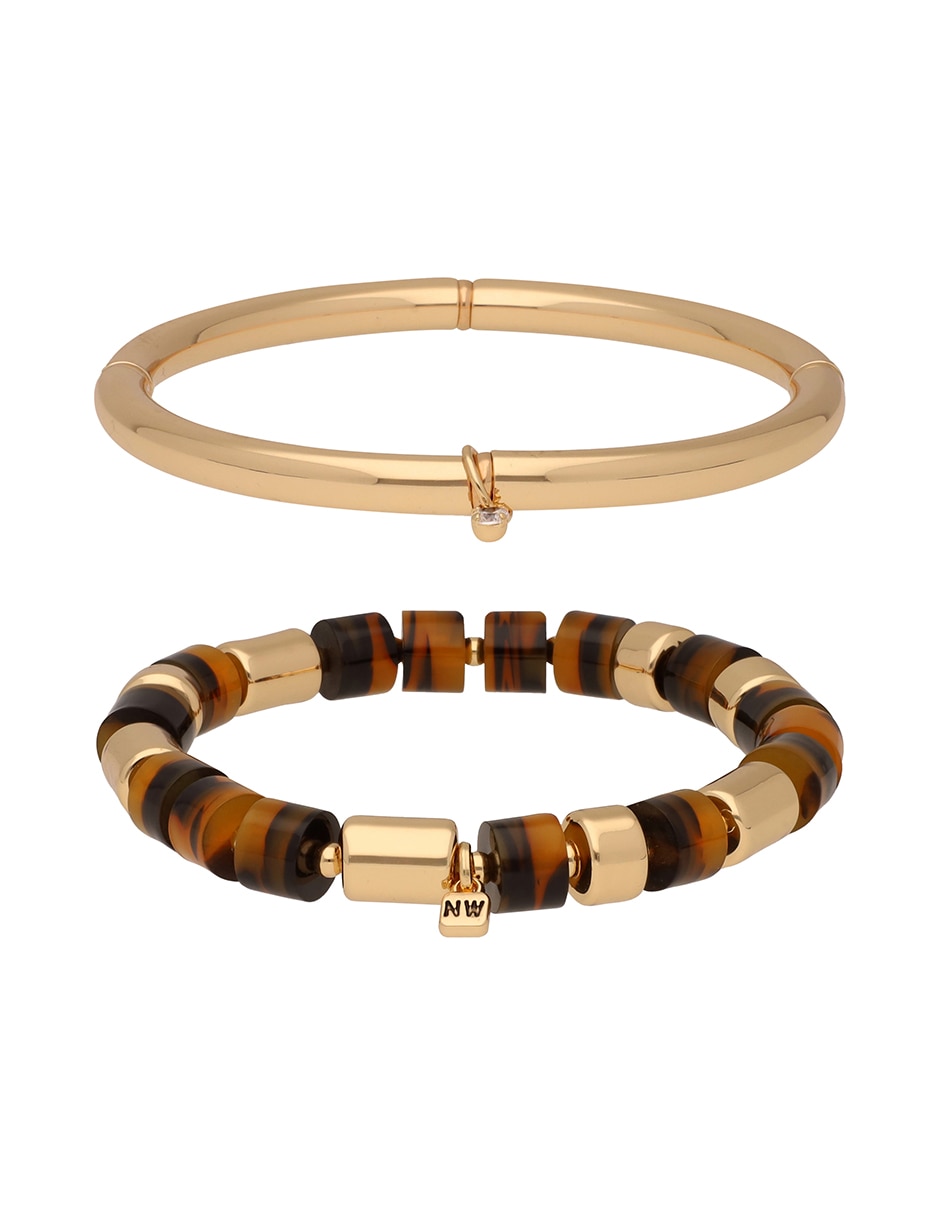 Set pulsera Gold Tortoise & Cheetah con acabado pulido 2