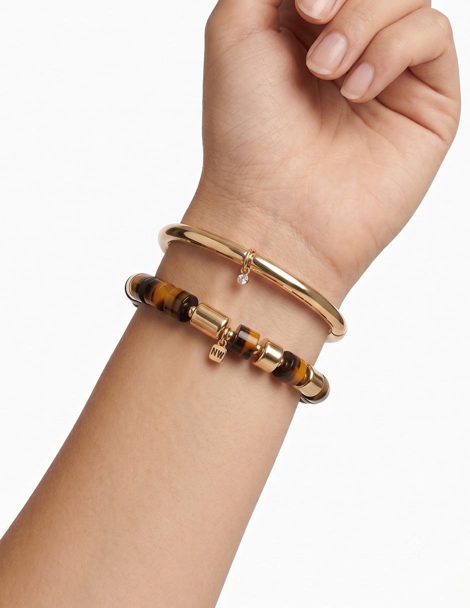 Set pulsera Gold Tortoise & Cheetah con acabado pulido 3