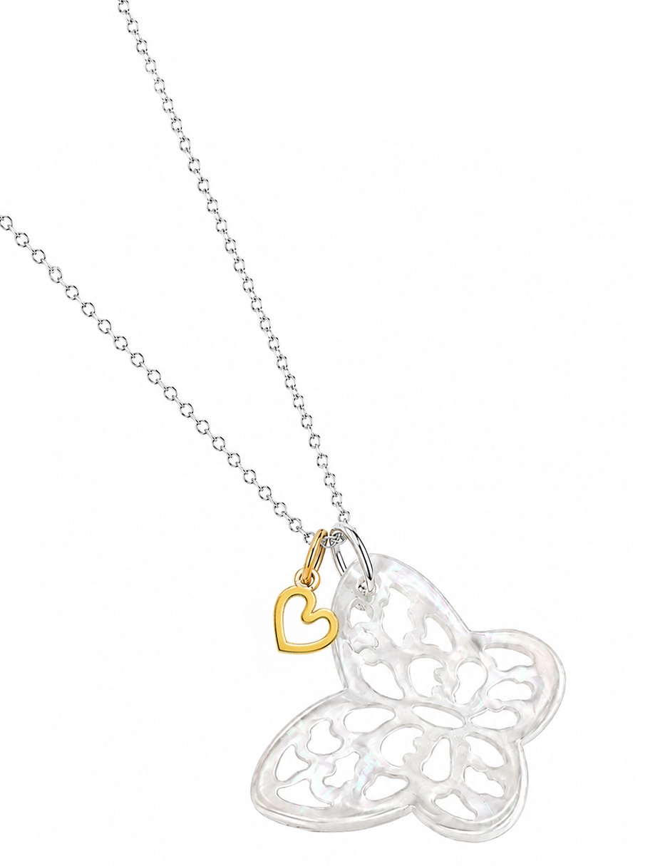Colgante y dije de mariposa madreperla 26 de perla p 925