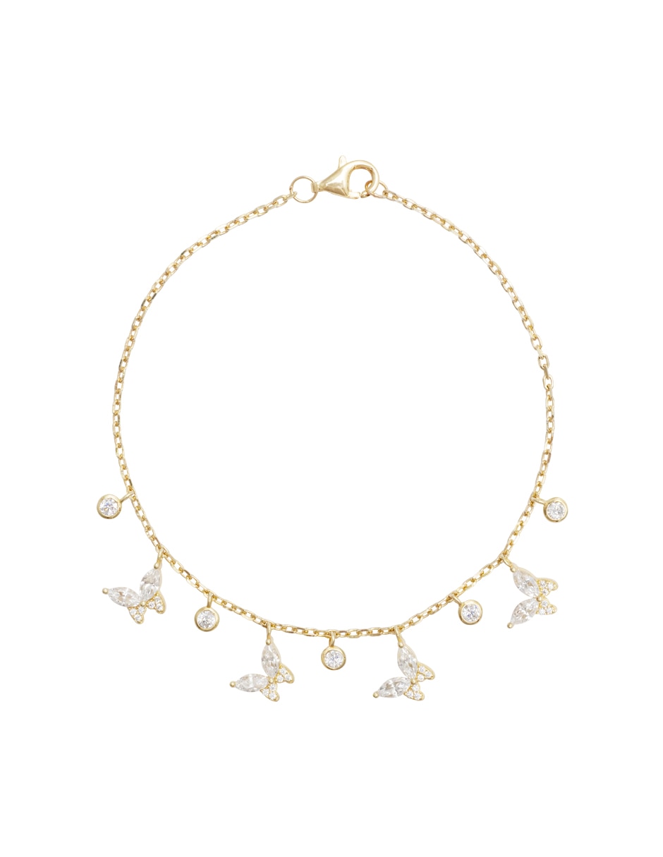 Pulsera Westies Mariposa con acabado pavé