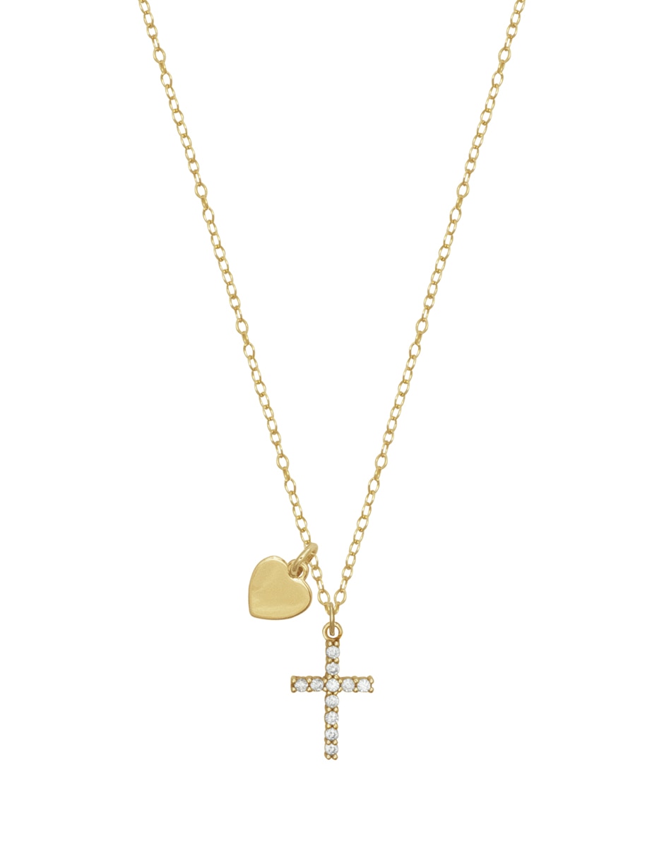 Collar con dije de cruz de plata p 925 1