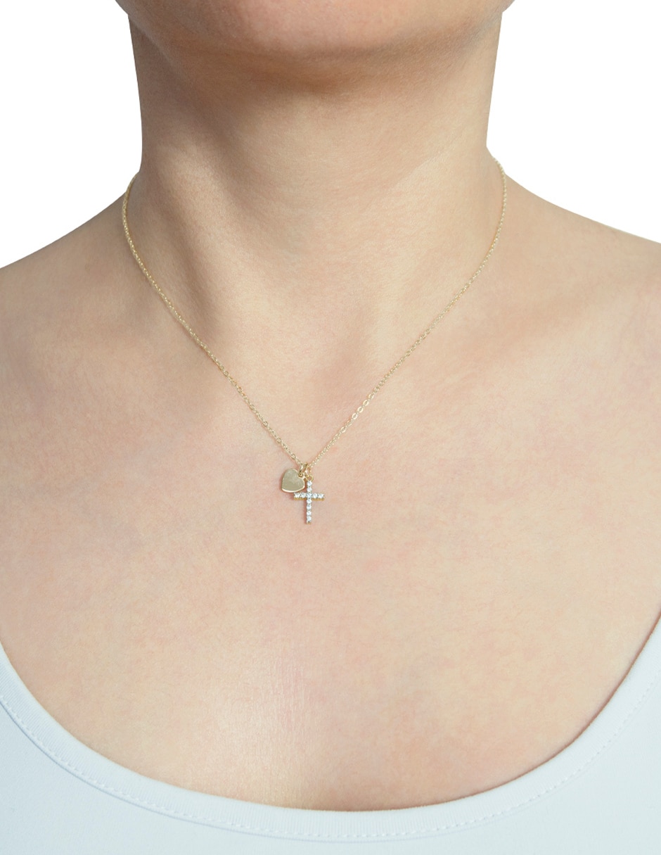 Collar con dije de cruz de plata p 925 3