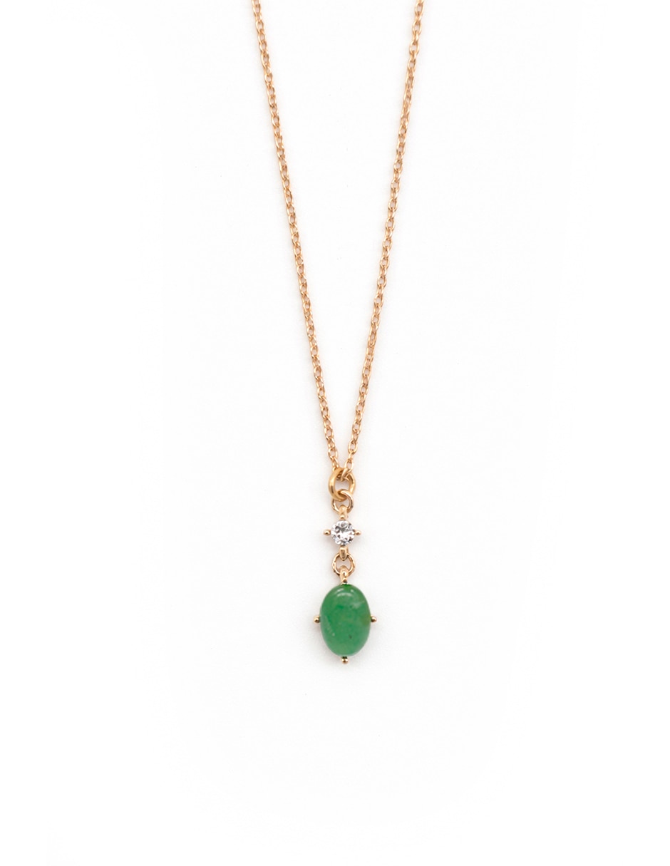 Collar con dije ovalado Aventurine 1