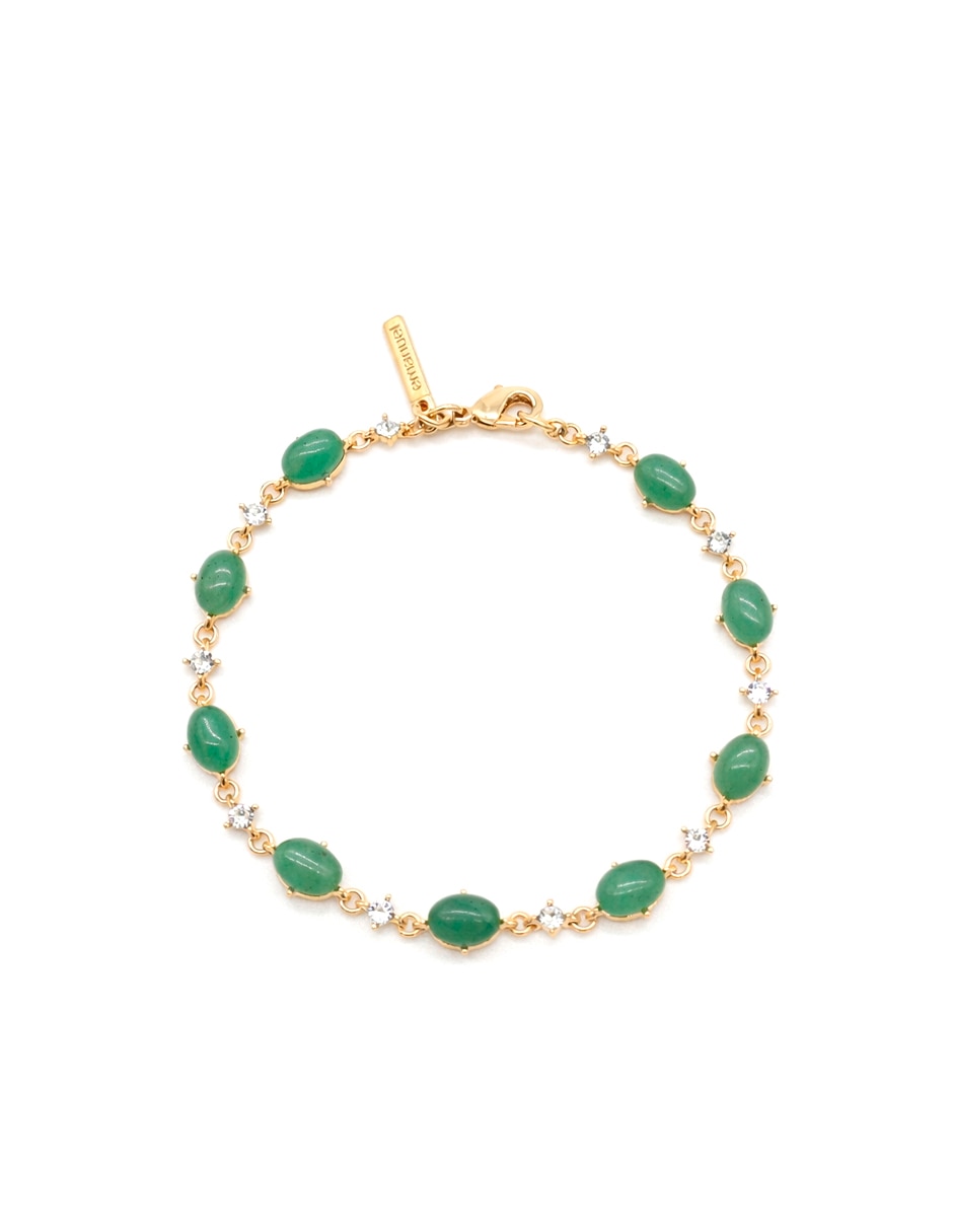 Pulsera Aventurine con acabado pavé 1