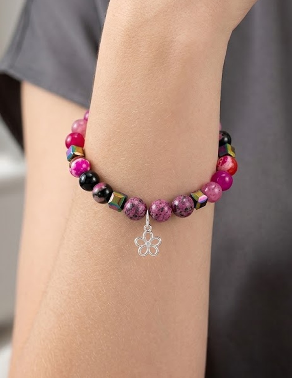 Pulsera de ágata con ágata p 925 petit piedras acabado 2