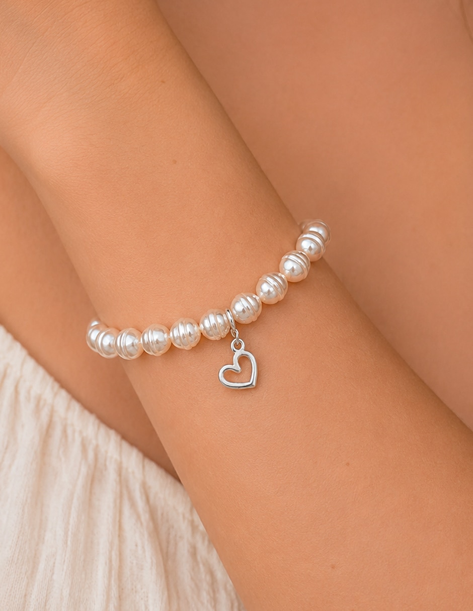 Pulsera con perla P 925 acabado brillante 3