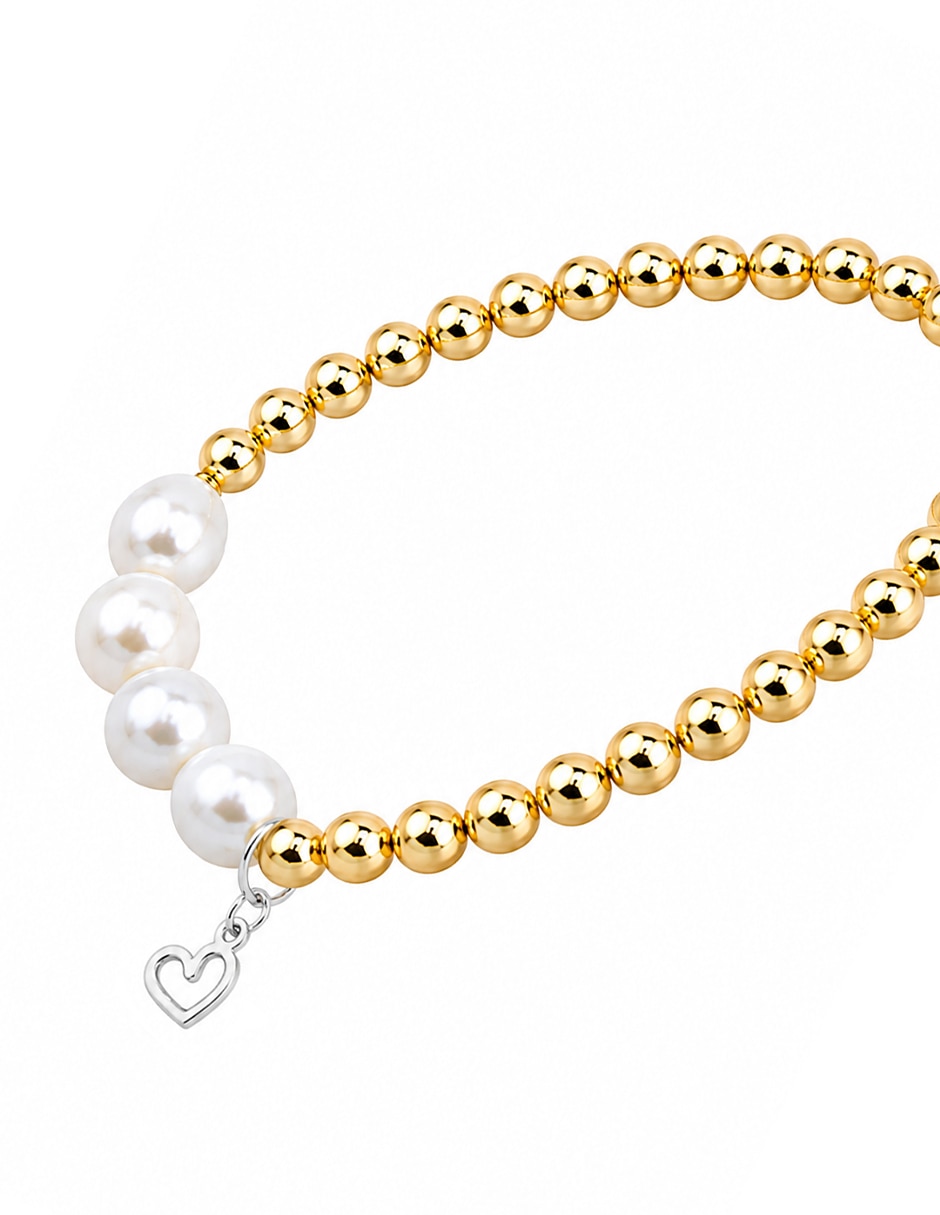 Pulsera de perla con perla p 925 petit perlas acabado Pulsera de perla con perla p 925 petit perlas acabado