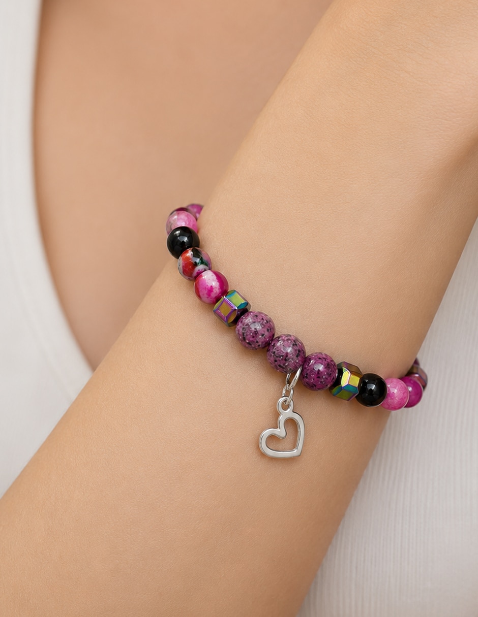 Pulsera de ágata con ágata p 925 petit piedras acabado 3