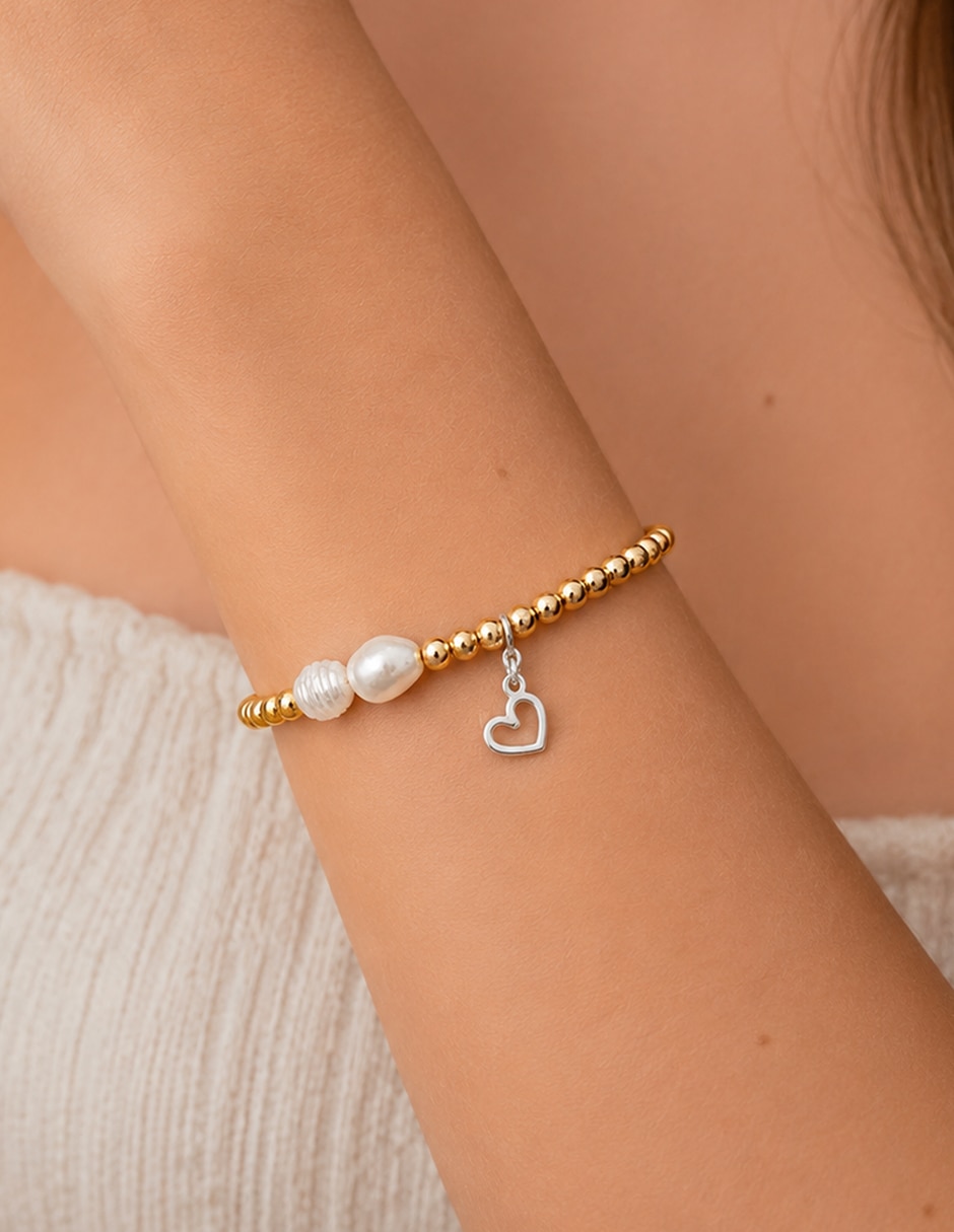Pulsera de perla con perla p 925 petit perlas acabado