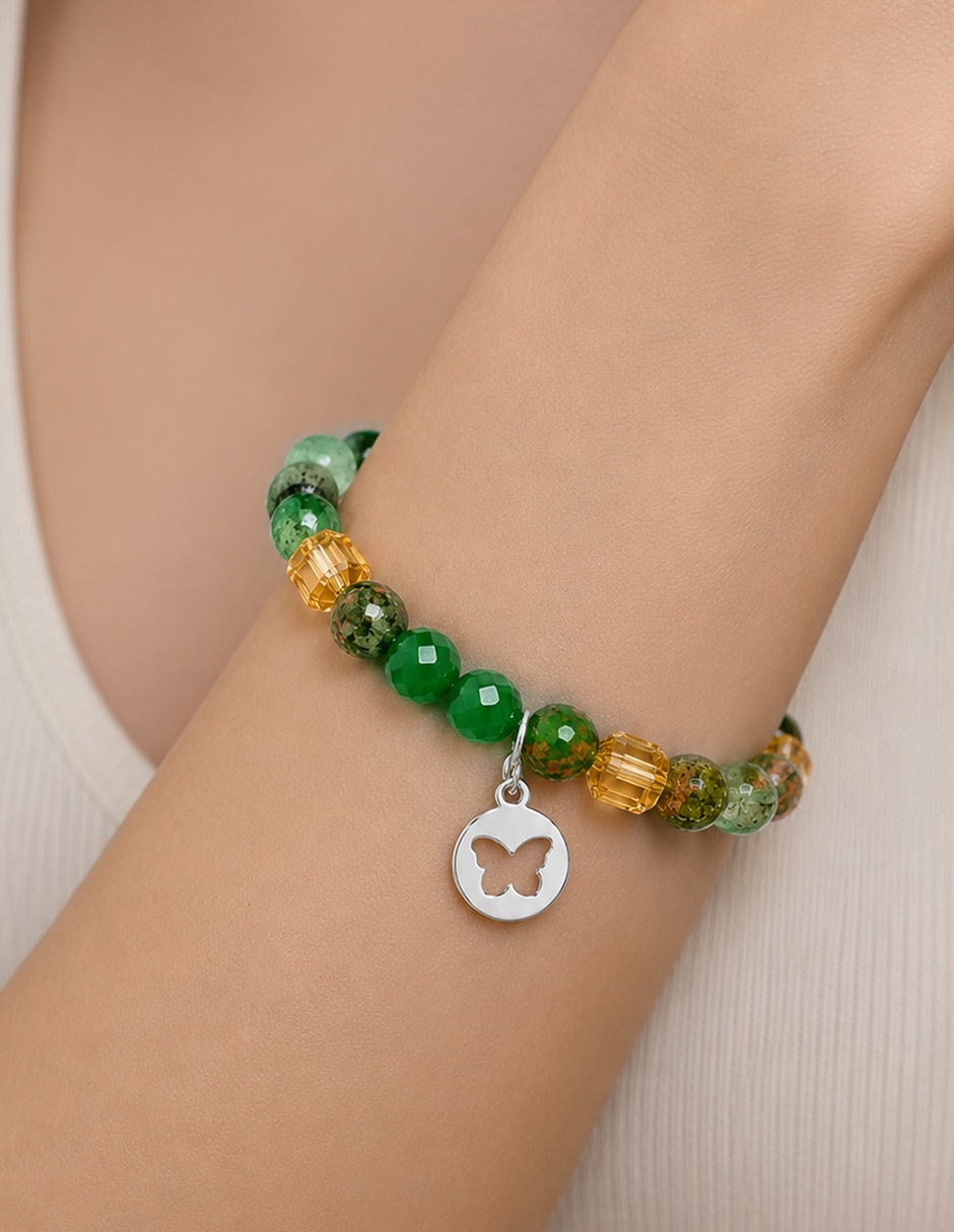 Pulsera de piedra con semipreciosas p 925 petit piedras acabado Pulsera de piedra con semipreciosas p 925 petit piedras acabado