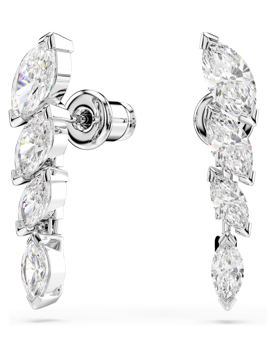 Aretes largos de Mesmera con acabado brillante swarovski