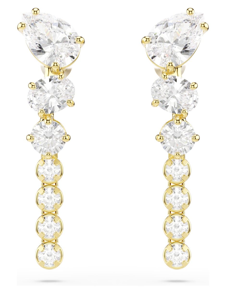Aretes largos de Mesmera con acabado brillante 1