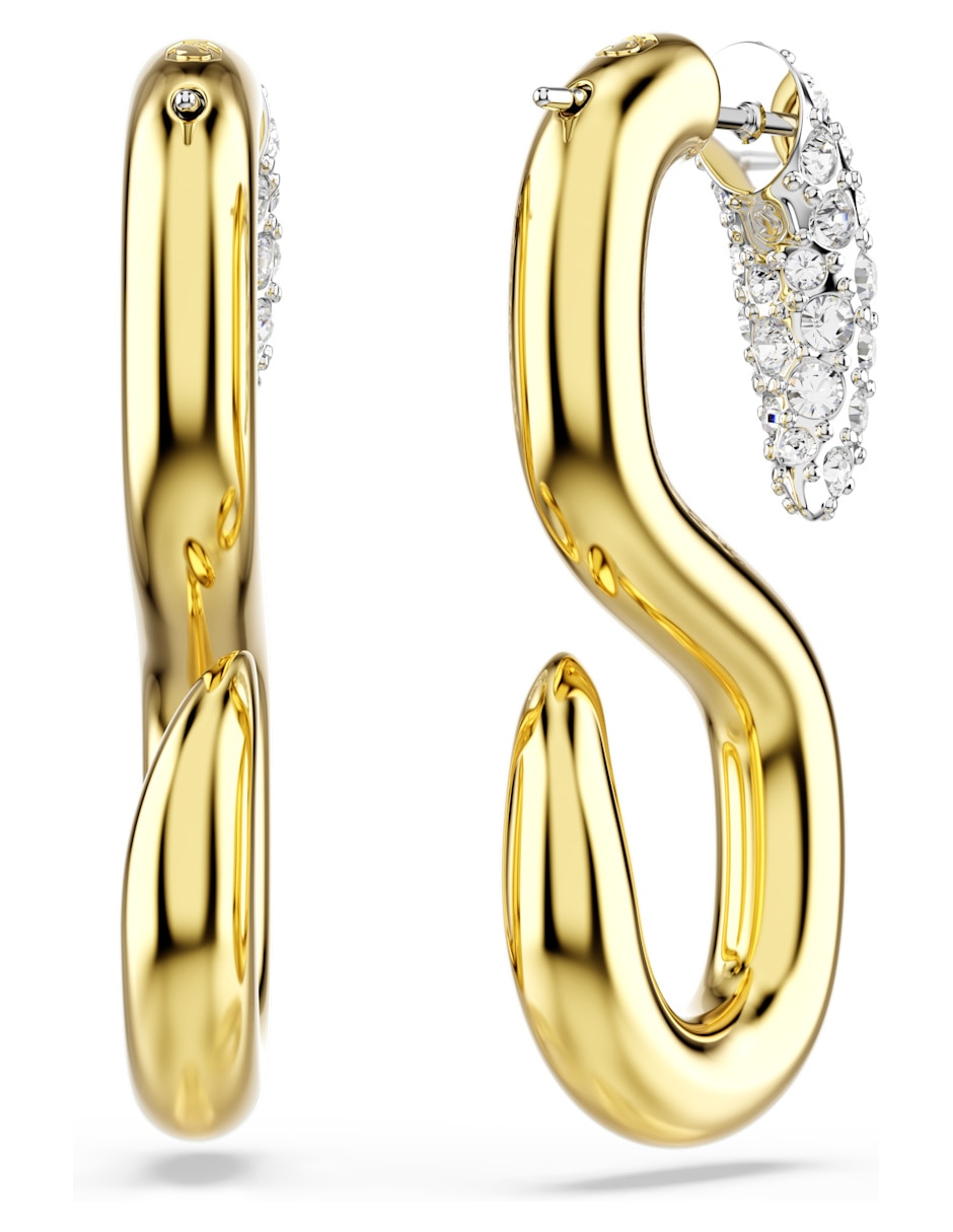 Aretes cortos de eslabon Dextera Chain con acabado brillante 5