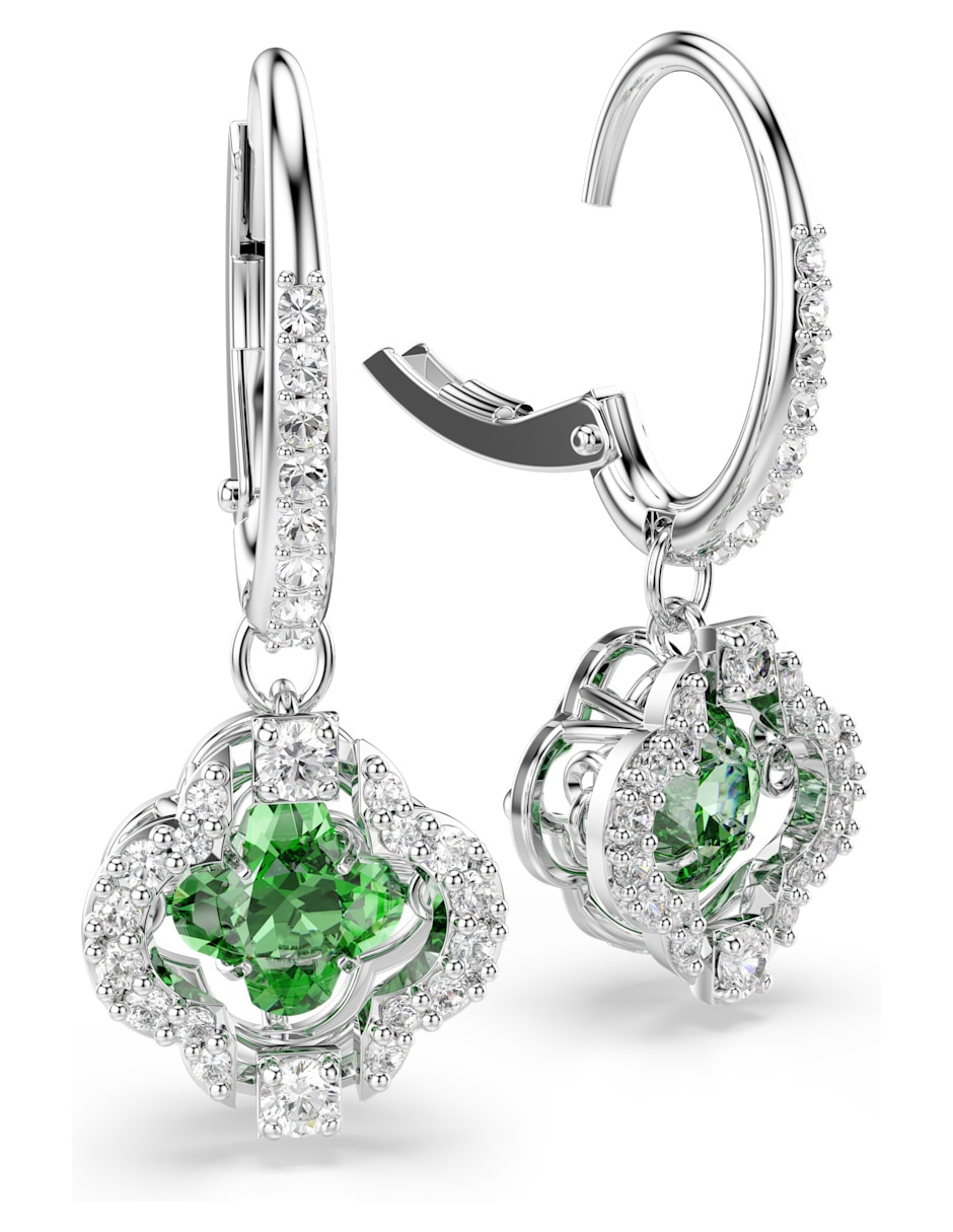 Aretes cortos Trébol Una con acabado brillante swarovski Aretes cortos Trébol Una con acabado brillante swarovski