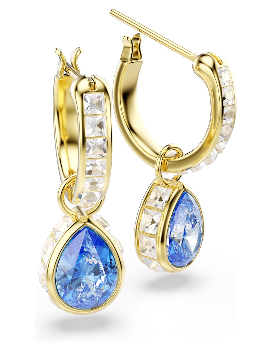 Aretes cortos de gota Chroma con acabado brillante swarovski Aretes cortos de gota Chroma con acabado brillante swarovski