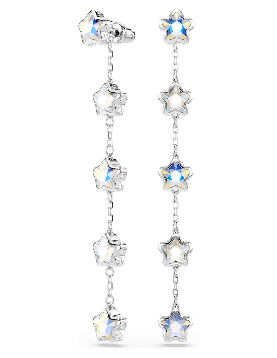 Aretes largos de Estrella Chroma con acabado brillante