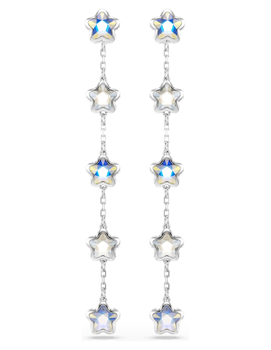 Aretes largos de Estrella Chroma con acabado brillante