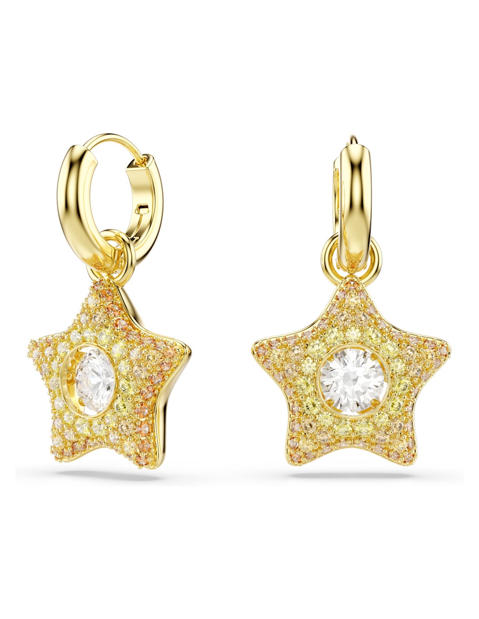 Aretes cortos Estrella Sublima con acabado brillante