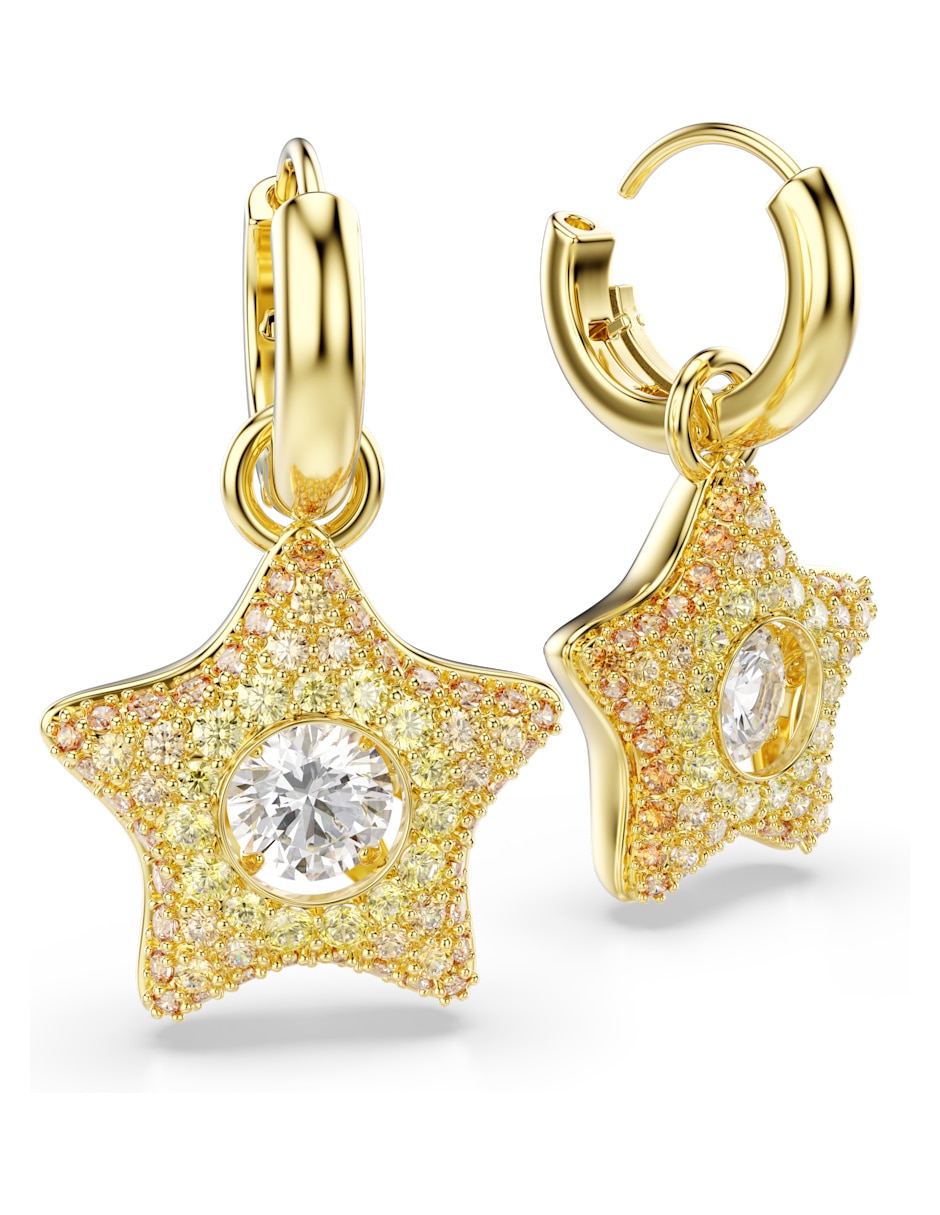 Aretes cortos Estrella Sublima con acabado brillante