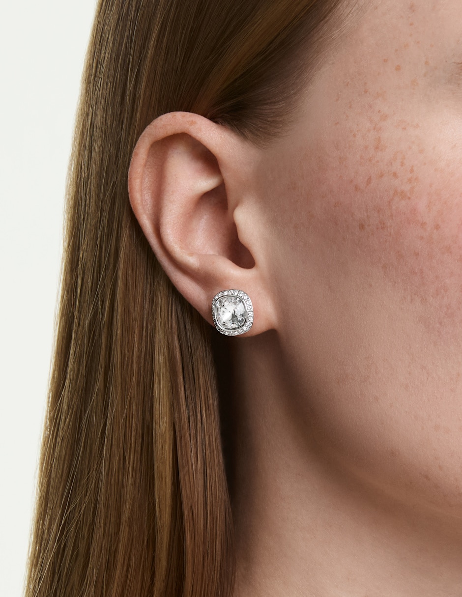 Aretes largos de Cuadro Una con acabado brillante 4